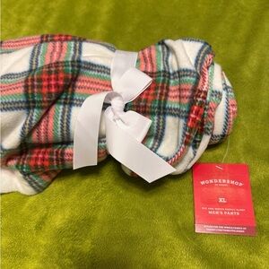 Wondershop Men’s Red Green Holiday Plaid Pajama Pants Size Large& XL available